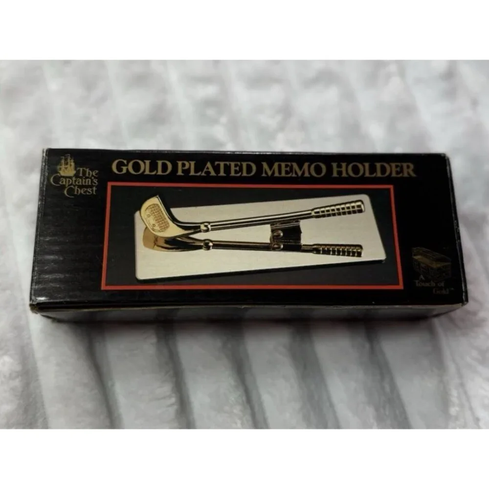 The Captain's Chest GOLD PLATED MEMO HOLDER Golf Club - Picture 3 of 3